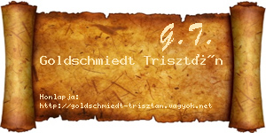 Goldschmiedt Trisztán névjegykártya